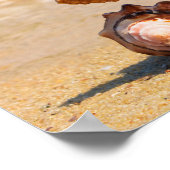 Starfish and Seashells am Strand Poster (Ecke)