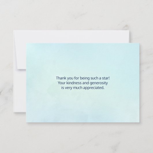 Starfish and Seashells am Strand Vielen Dank Dankeskarte (Rückseite)