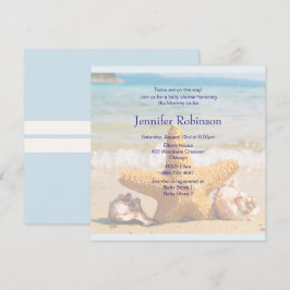 Starfish and Seashells auf der Beach Baby Dusche Einladung