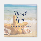 Starfish and Seashells on BeachVielen Dank Magnet (Vorne)