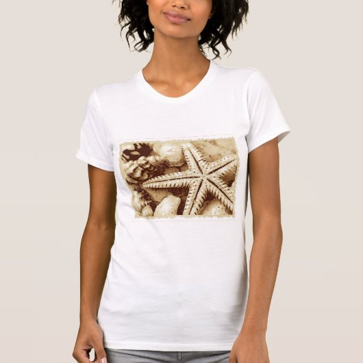 Starfish and Seashells Womens T - Shirt (Vorderseite)