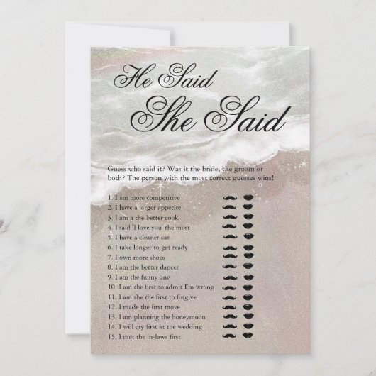 Starfish and Shells Tropical Beach Bridal Shower Einladung (Vorderseite)