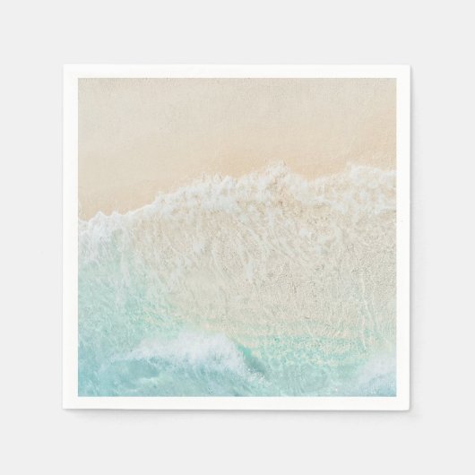 Starfish and Shells Tropical Beach Bridal Shower Serviette (Vorderseite)