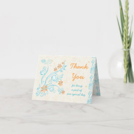 Starfish and Water Wedding Thank You Card Dankeskarte