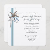 Starfish Ansammlung Hochzeit und Empfang Einladung (Vorne/Hinten)