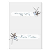 Starfish-Ansammlung Platzkarten mit Namen Tischnummer (Vorderseite)