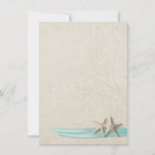Starfish Aqua Beach Brautparty Einladung (Rückseite)