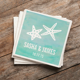 Starfish Aqua Beach Hochzeit Serviette