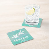 Starfish Aqua Beach Hochzeiten Untersetzer (Vor Ort)