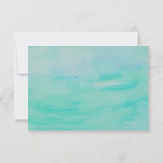 Starfish Aqua Beach Wedding UAWG Response Card RSVP Karte (Rückseite)