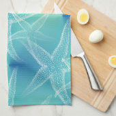 Starfish-Aqua-blaue Strand-Geschirrtücher Geschirrtuch (Viertel Falte)
