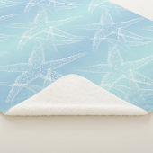 Starfish-Aqua-blaue Strand Sherpa Decke Sherpadecke (3/4)