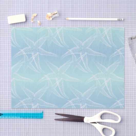 Starfish-Aqua-blaues Strand-Seidenpapier Seidenpapier (Handwerk)