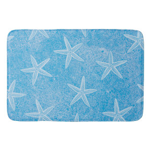 Starfish Aqua Blue Badematte