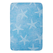 Starfish Aqua Blue Badematte (Vorderseite Vertikal)