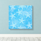 Starfish Aqua Blue Leinwanddruck (Insitu (Holzboden))