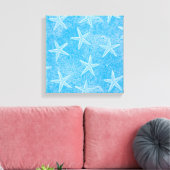 Starfish Aqua Blue Leinwanddruck (Insitu (Wohnzimmer))