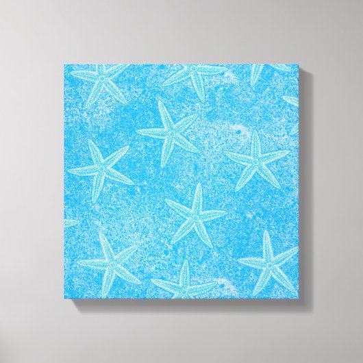 Starfish Aqua Blue Leinwanddruck (Vorderseite)