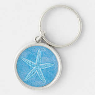 Starfish Aqua Blue Schlüsselanhänger