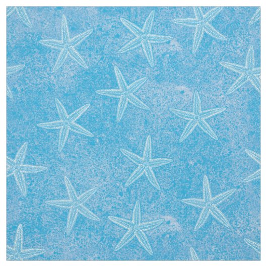 Starfish Aqua Blue Stoff (Muster)