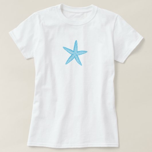 Starfish Aqua Blue T-Shirt (Design vorne)