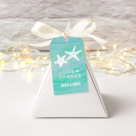 Starfish Aqua Danke Ihnen für Tags Geschenkanhänger