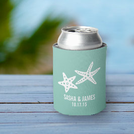 Starfish Aqua Personalisierte Gastgeschenk Hochzei Dosenkühler