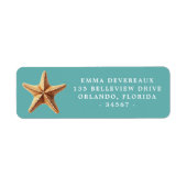 Starfish Aquamarin Blue Rücksendeadresse (Vorne)