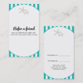 Starfish Aquamarin Türkis Striptester Empfehlungskarte (Vorne/Hinten)