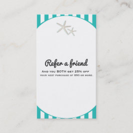 Starfish Aquamarin Türkis Striptester Empfehlungskarte