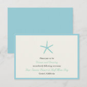 Starfish Aquamarine Hochzeitskarten Einladung (Vorne/Hinten)