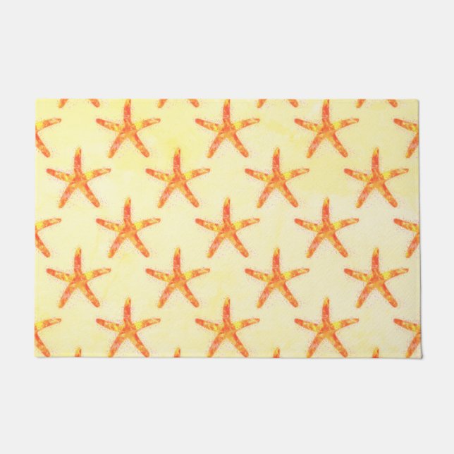 Starfish Aquarellmuster Fußmatte (Vorderseite)