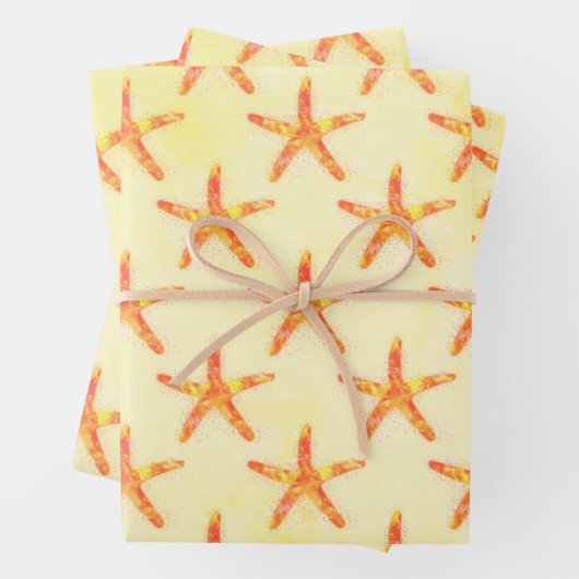 Starfish Aquarellmuster Geschenkpapier Set (Beispiel)