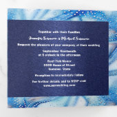 Starfish Aquarellmuster Paare Beach Foto Dreifach Gefaltete Einladung (Innen Erste Seite)