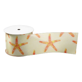 Starfish Aquarellmuster Satinband