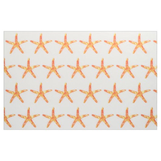Starfish Aquarellmuster Stoff (Fat Quarter (45,7 x 55,9 cm))