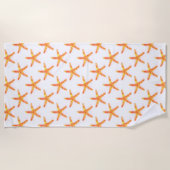 Starfish Aquarellmuster Strandtuch (Vorderseite)