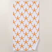 Starfish Aquarellmuster Strandtuch (Vorderseite)