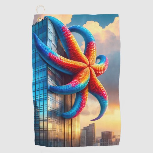 Starfish Art Golfhandtuch (Vorderseite)