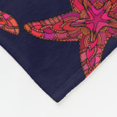 Starfish-Art-Muster Fleecedecke (Ecke)