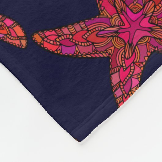 Starfish-Art-Muster Fleecedecke (Ecke)