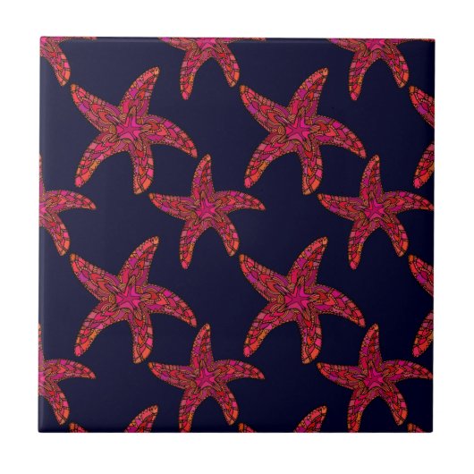 Starfish-Art-Muster Fliese (Vorderseite)
