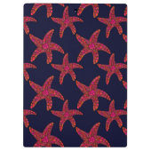 Starfish-Art-Muster Klemmbrett (Rückseite)