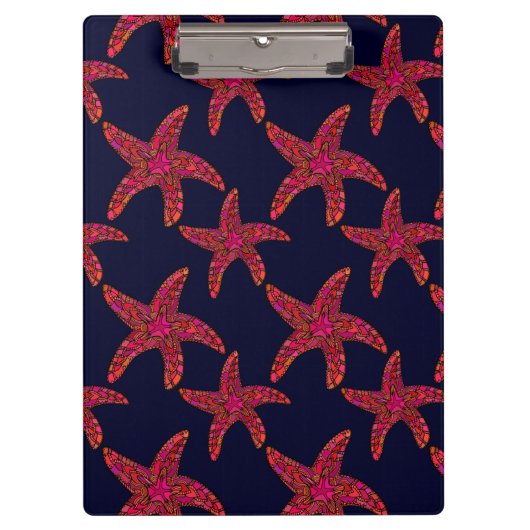 Starfish-Art-Muster Klemmbrett (Vorderseite)