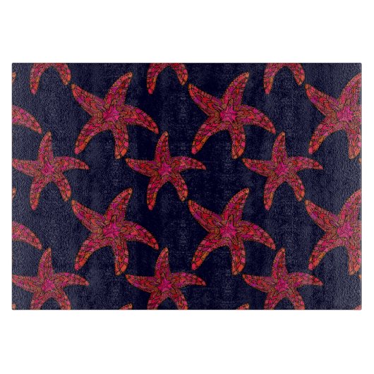 Starfish-Art-Muster Schneidebrett (Vorderseite)