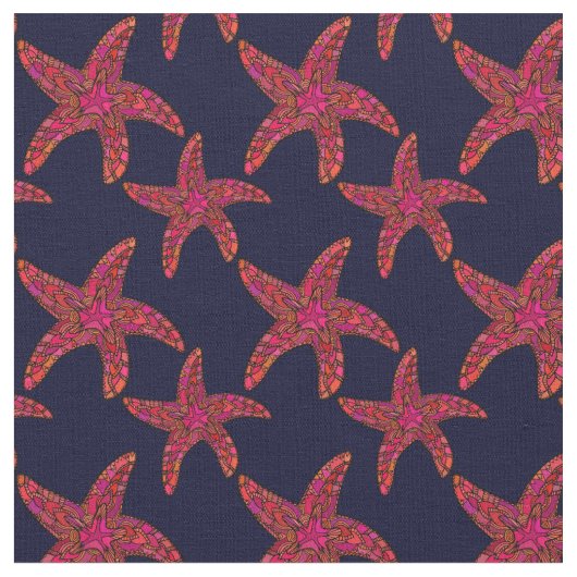 Starfish-Art-Muster Stoff (Nahaufnahme)