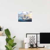 Starfish at the beach photo poster print (Heimbüro)