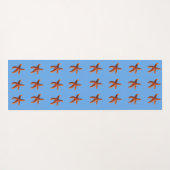 Starfish auf Blau Yogamatte (Rückseite (Horizontal))
