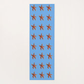 Starfish auf Blau Yogamatte (Rückseite)