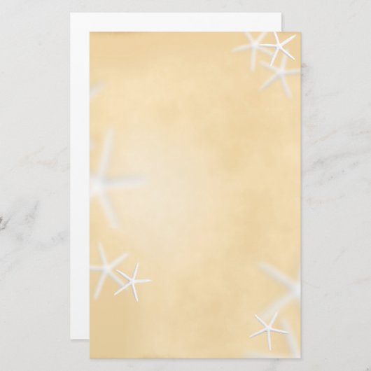 Starfish auf braunem Schreibpapier Briefpapier (Vorne/Hinten)